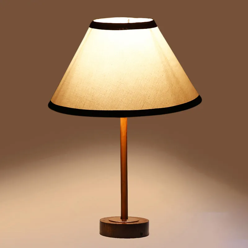 Cotin II Stripe Rodin Wooden Table Lamp - White,Copper,Brown media 6