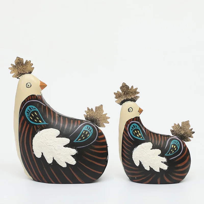 Pouleto Ceramic & Metal Showpiece - Set Of Two media 3
