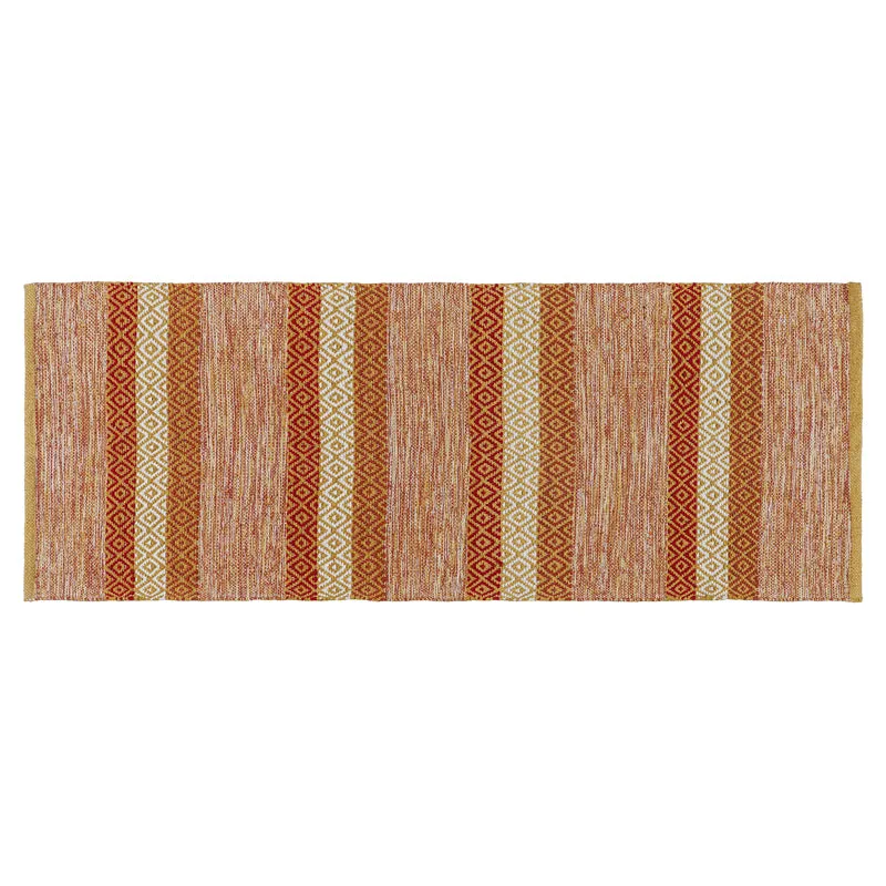 Runelle Cotton Runner Rug - Orange media 1
