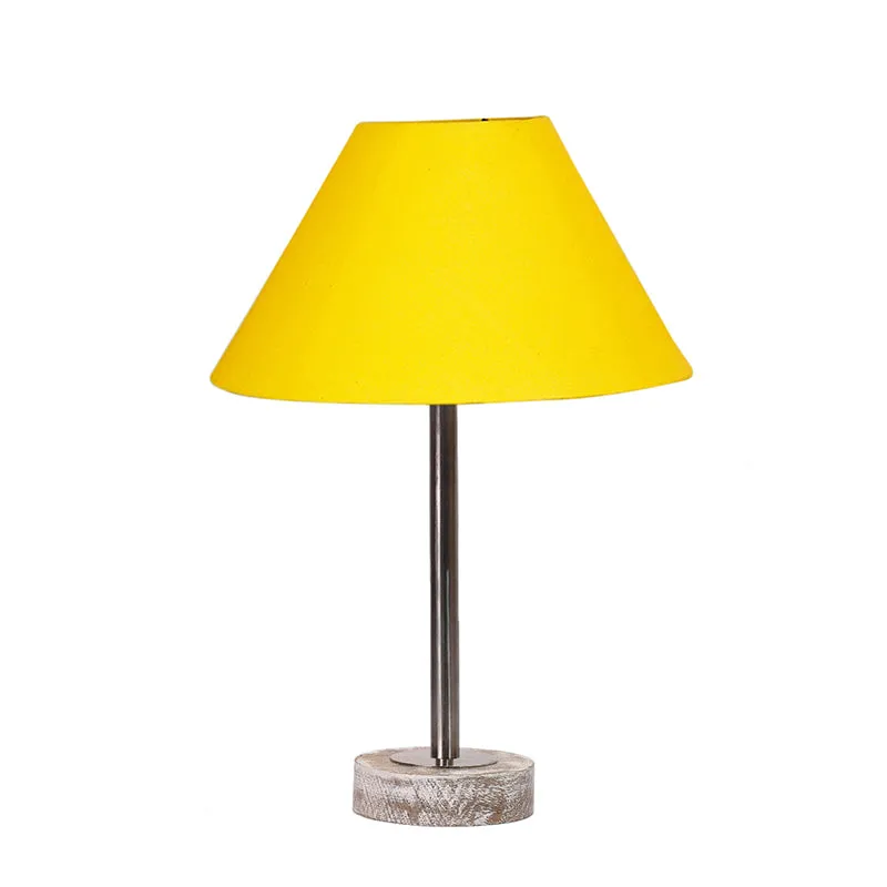 Cotin II Rodin Wooden Table Lamp - Yellow,Silver,White media 4
