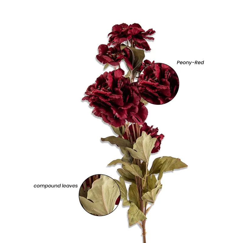 AarviDecor Peony Flame Silk Artificial Flowers media 6