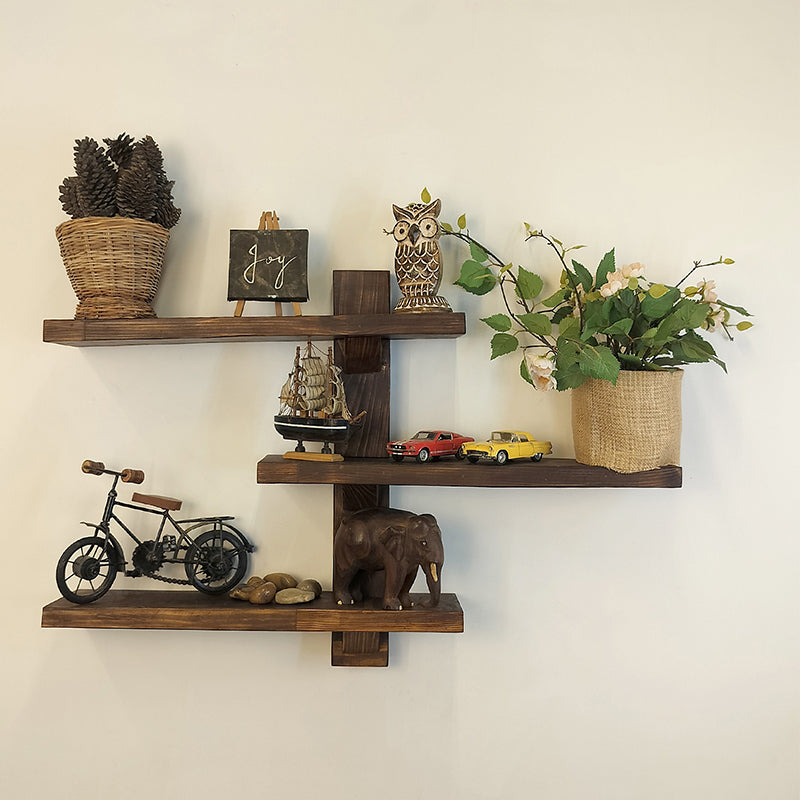 Tribeck Wooden Wall Shelf Organiser media 4