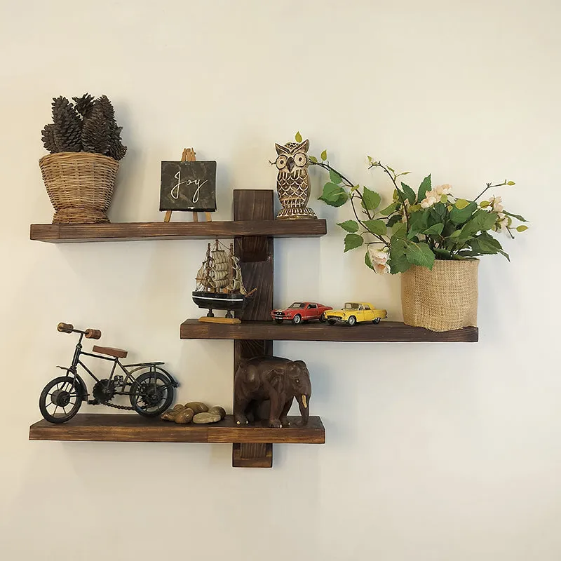 Tribeck Wooden Wall Shelf Organiser media 4