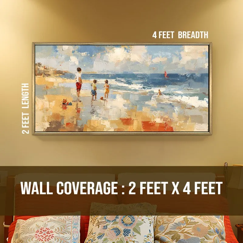 Shoreline Canvas Wall Painting With Frame media 8