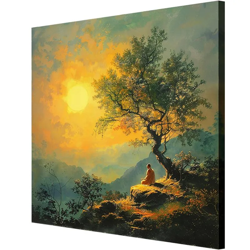 Zen Sunset Wall Painting media 5
