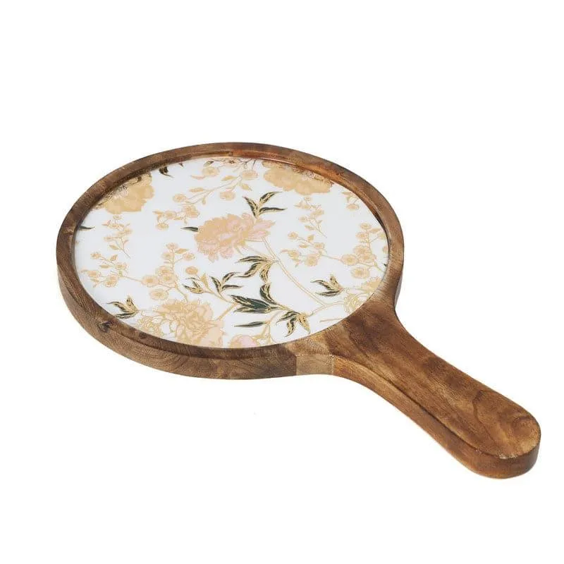 Dupree Floral Wood Pizza Platter media 3