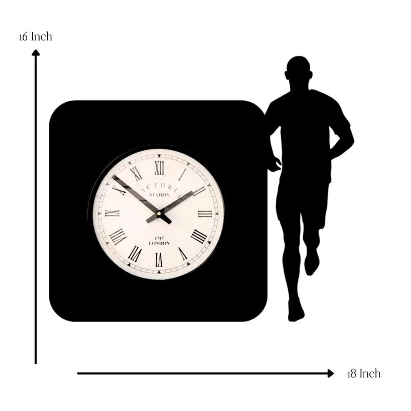Runner Steel Analog Wall Clock - Black media 7