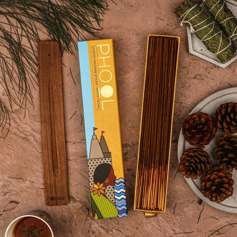 Phool Natural Incense Sticks (White Cedar) - Set Of Forty media 1