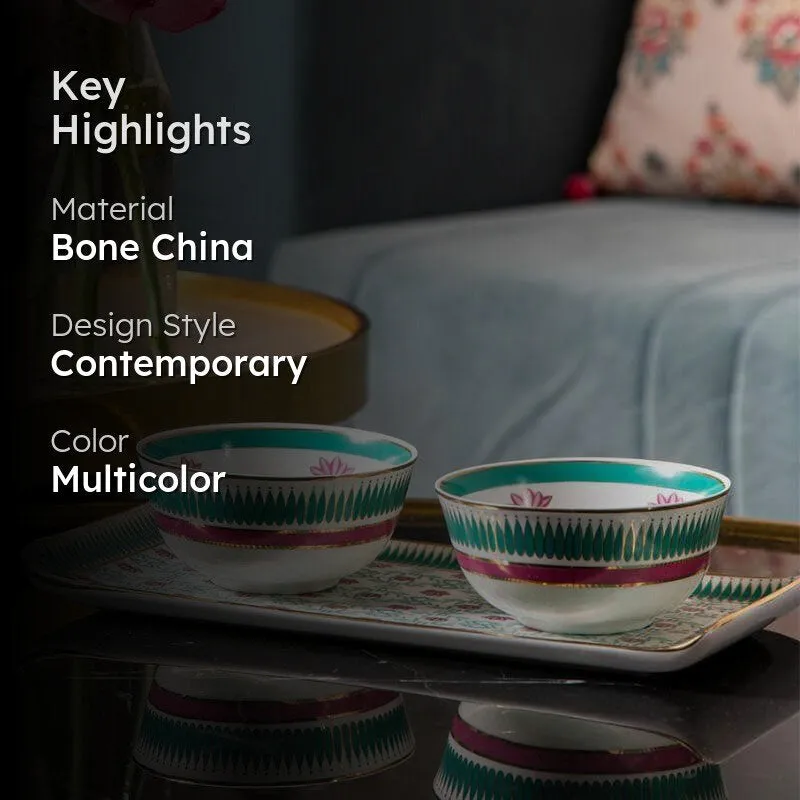 Aafreen Bowl & Tray Set - Set Of Three media 2