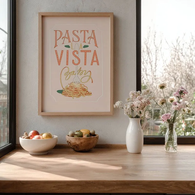 Pasta Vista Archival Canvas Wall Art - Brown media 6