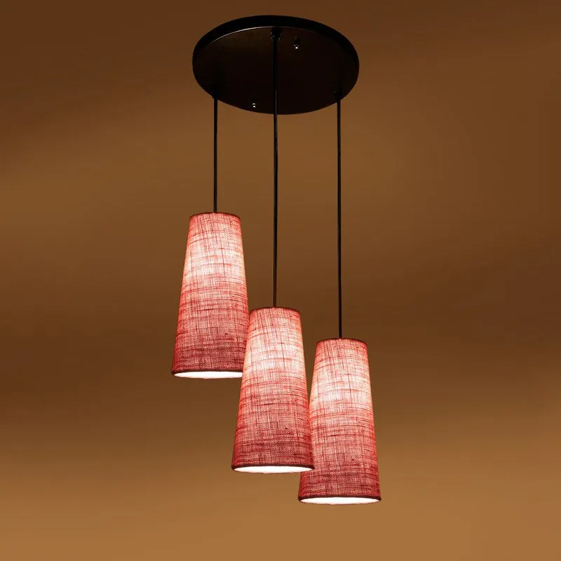 Nordic Neutral Triple Metal Ceiling Lamp - Pink media 6