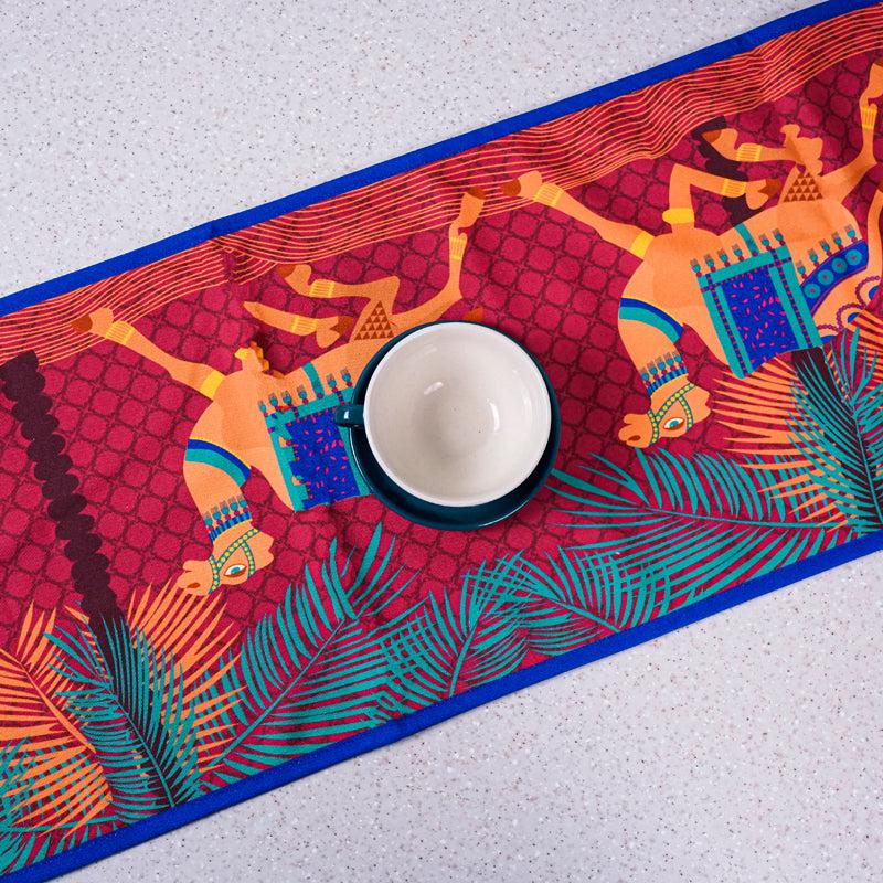 Camel Enclave Poly Canvas Table Runner