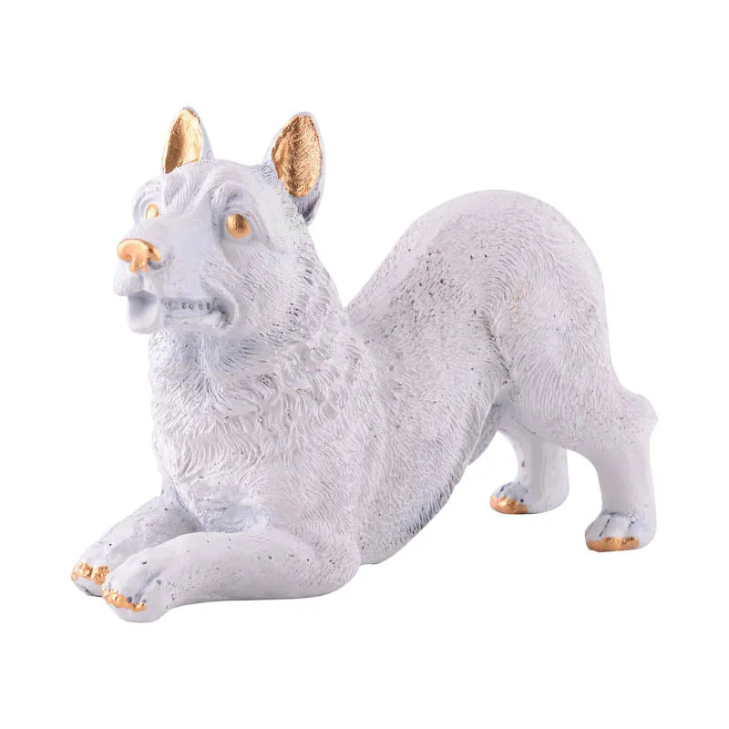 Bark & Bow Painted Polyresin Show Piece - White media 4