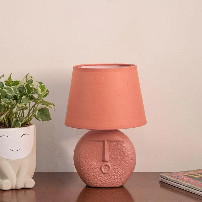 Pout Face Ceramic Table Lamp - Pink media 3