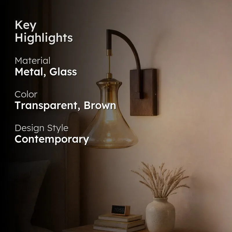 Amber Arch Vintage Metal Wall Lamp media 2