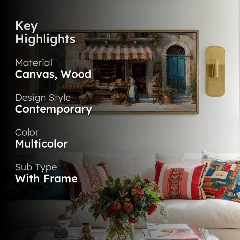 Boulangerie Canvas Wall Painting With Frame media 2