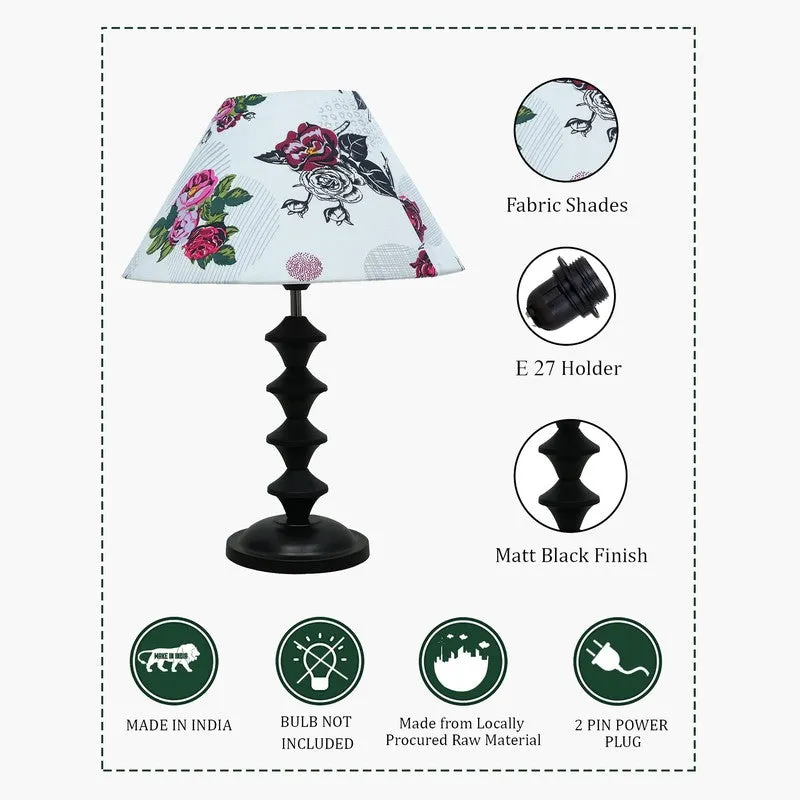 Gracie Bell Metal Stand Fabric Table Lamp - Multicolor media 5