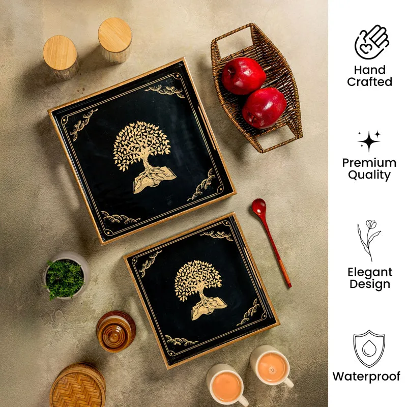 Vriksha Squre Serving Tray - Set Of Two media 6