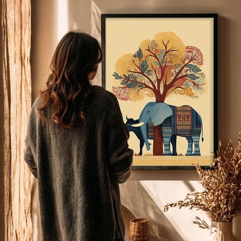 Gajraj Canvas Wall Painting With Black Frame media 7