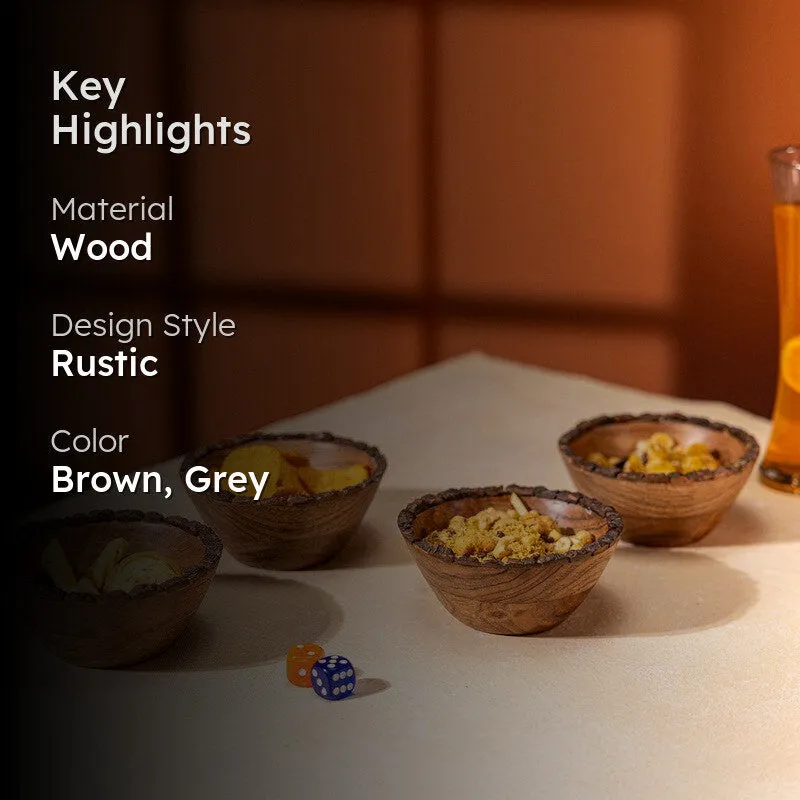 Grain Glow Rustic Snack Bowl - Set Of Four media 2