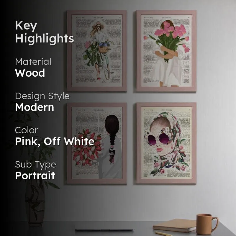 Feminine Grace Glow Wall Art - Set Of Four media 2