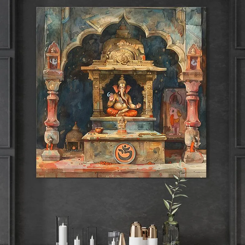 Ganesha Temple Wall Painting media 1