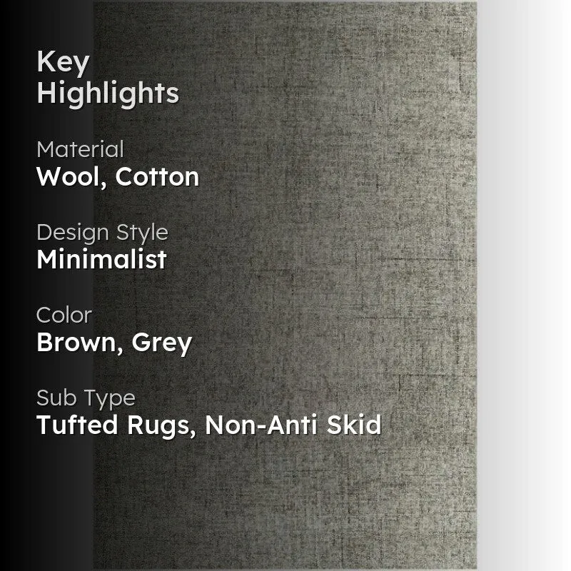 Handloom Hand Tufted Harmony Wool Rug - Brown & Charcoal media 2