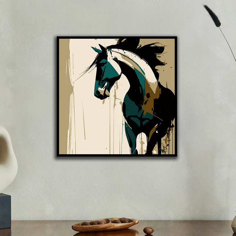 Stallion Lines Wall Art with Black Frame media 1