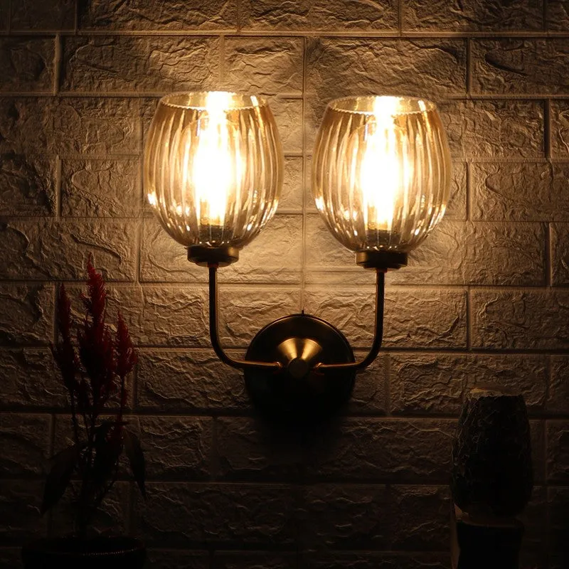 Lumi Crystal Dual Shade Glass Wall Lamp media 5