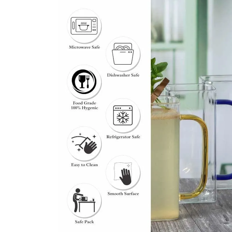 Puritax Glass Coffee Mug (400 mL Each) - Set of Three media 6