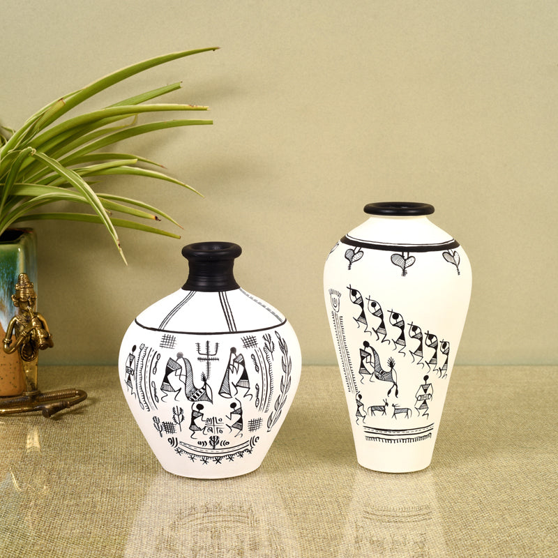 Mangola Warli Vase - Set Of Two