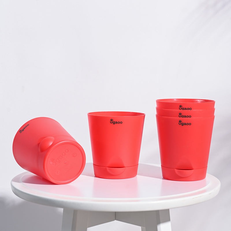 Ugaoo Bare Root Plastic Planter (Red) - Set Of Five media 5
