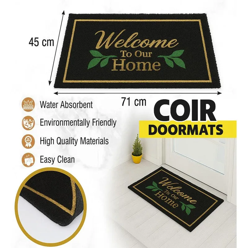 Welcome Home Coir Door Mats - Black media 10