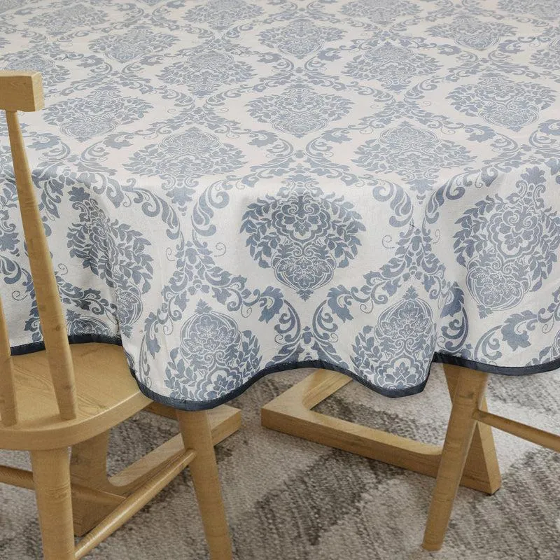 Ardila Ethnic Round Table Cover - Blue media 3
