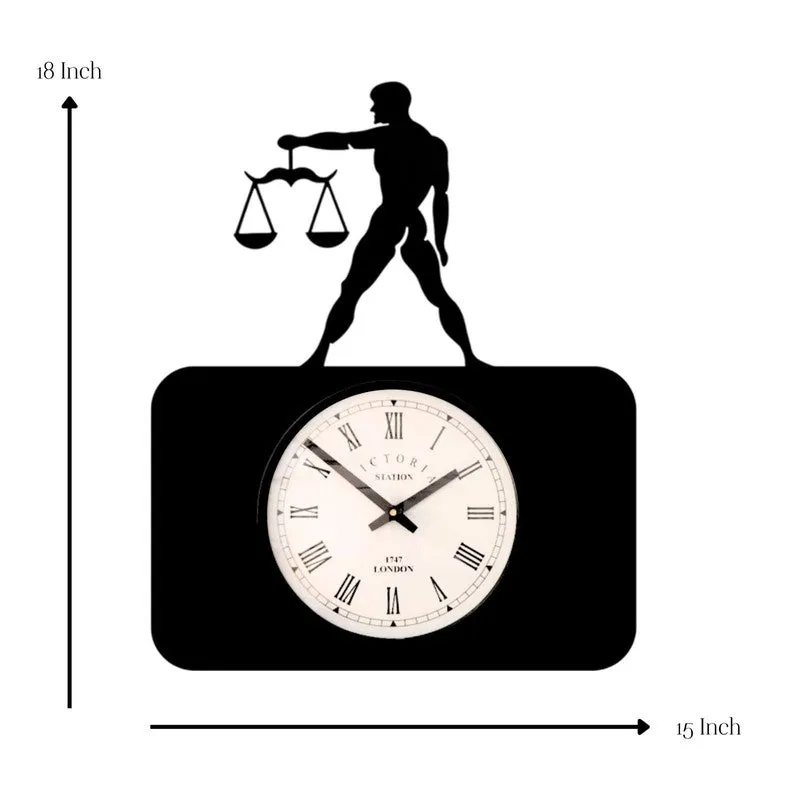 Libra Steel Analog Wall Clock - Black media 7