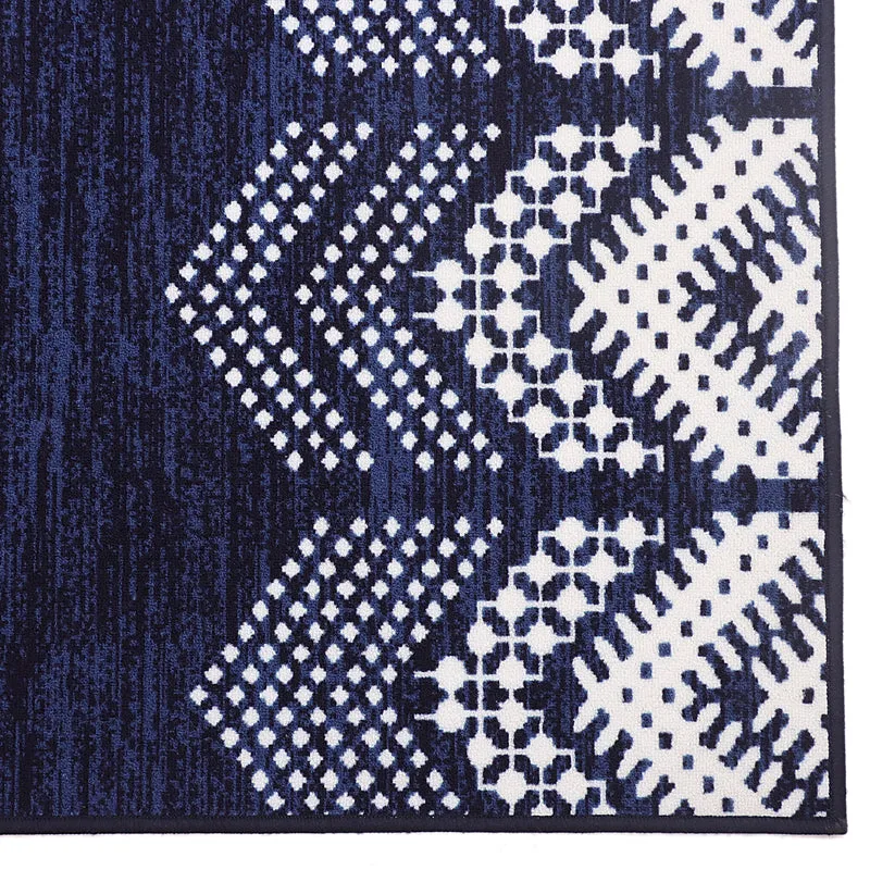 Deep Chevrons Anti-Skid Carpet - Navy Blue media 4