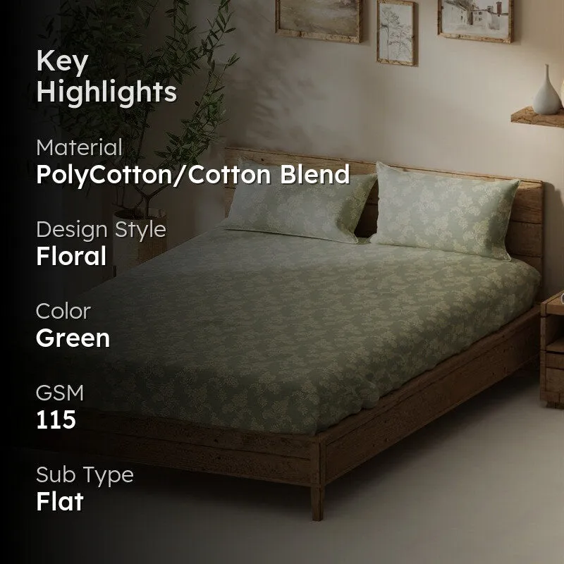 Lorven Bedsheet (Green) - 115 GSM media 2