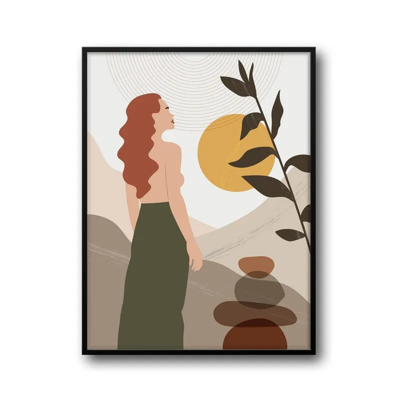 Unbreakable Bloom Lady Archival Canvas Wall Art - Black Frame media 8