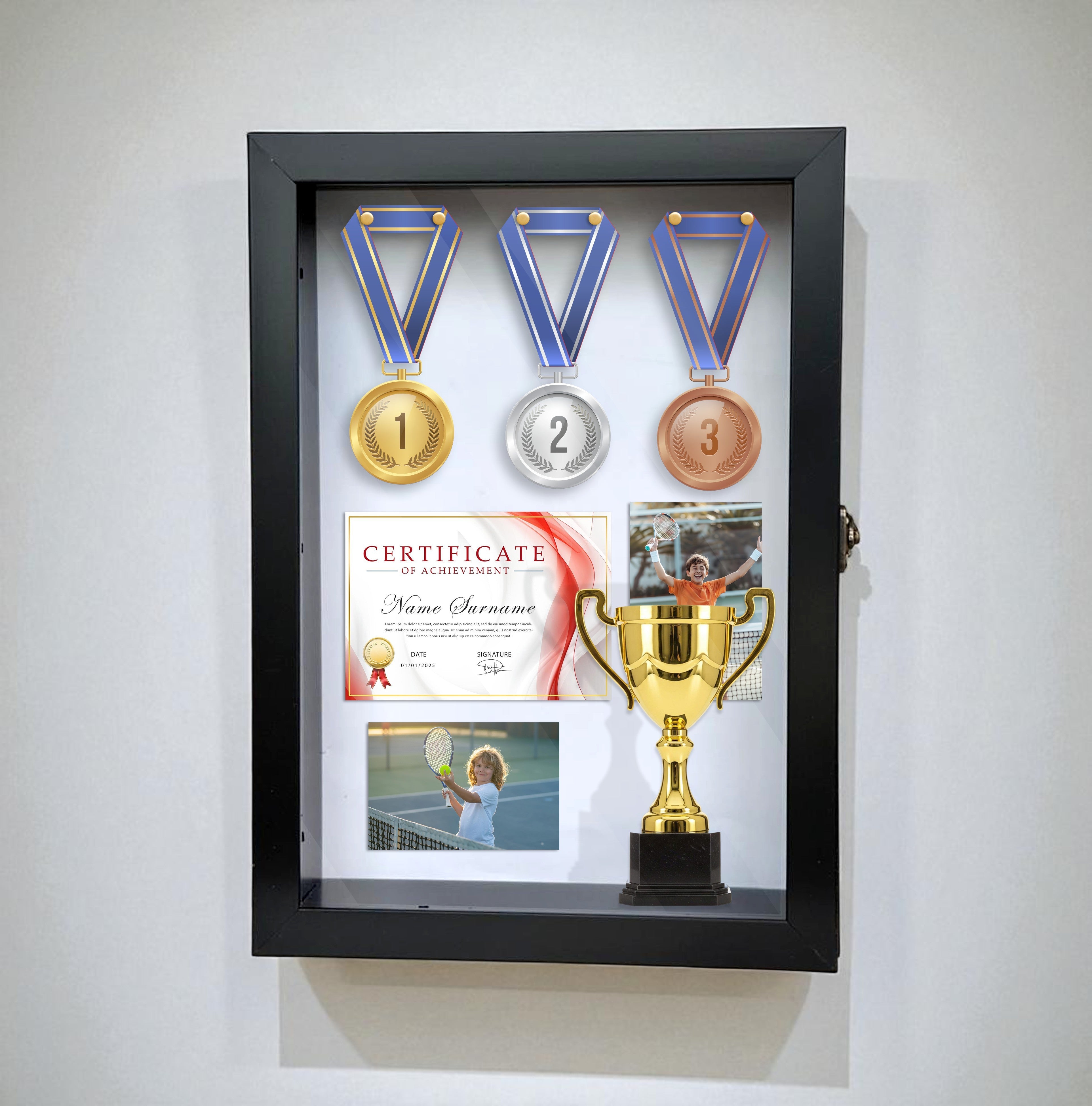 LuxeOutline MDF Shadow Box Photo Frame - Black media 3