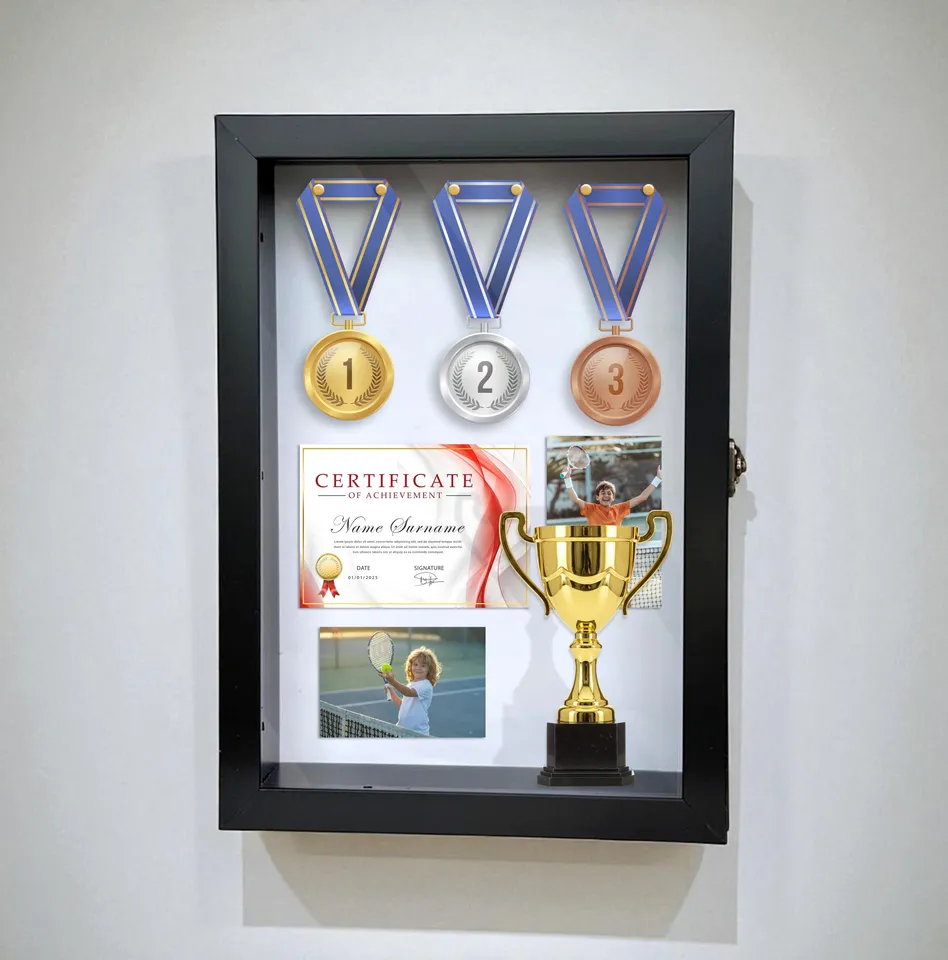 LuxeOutline MDF Shadow Box Photo Frame - Black media 3