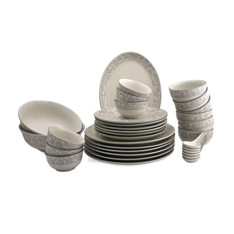 Dine Aura Porcelain Dinner Set - 33 Piece Set media 3