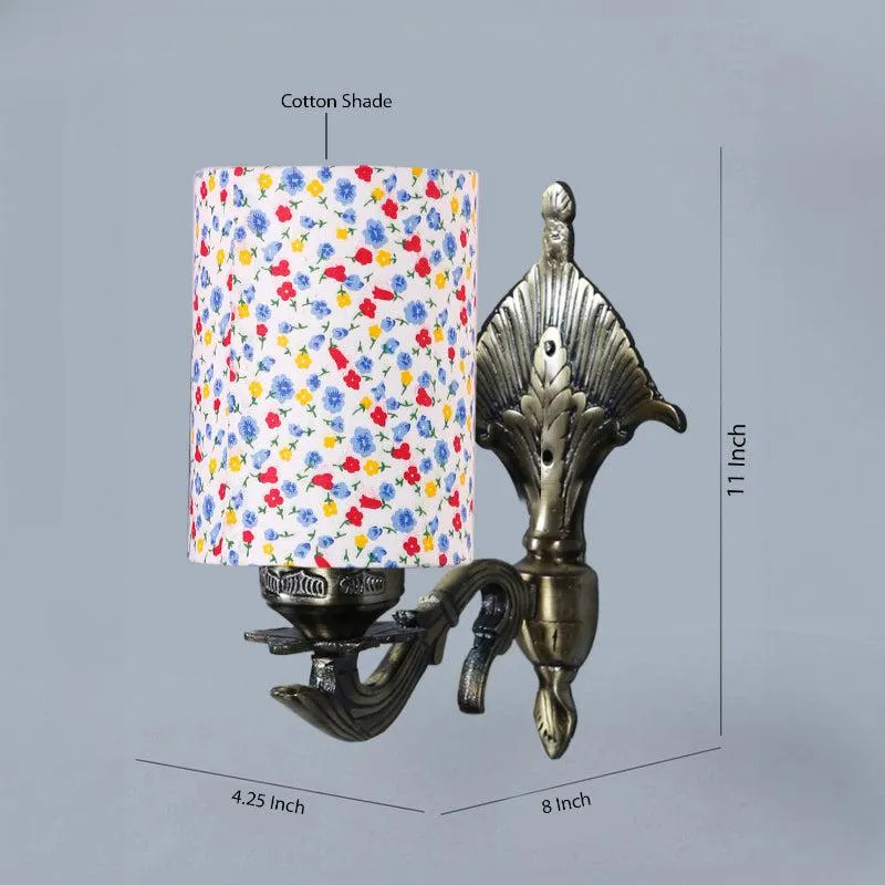 Magda Masique Color Splash Cylindrical Fabric & Metal Wall Lamp media 4