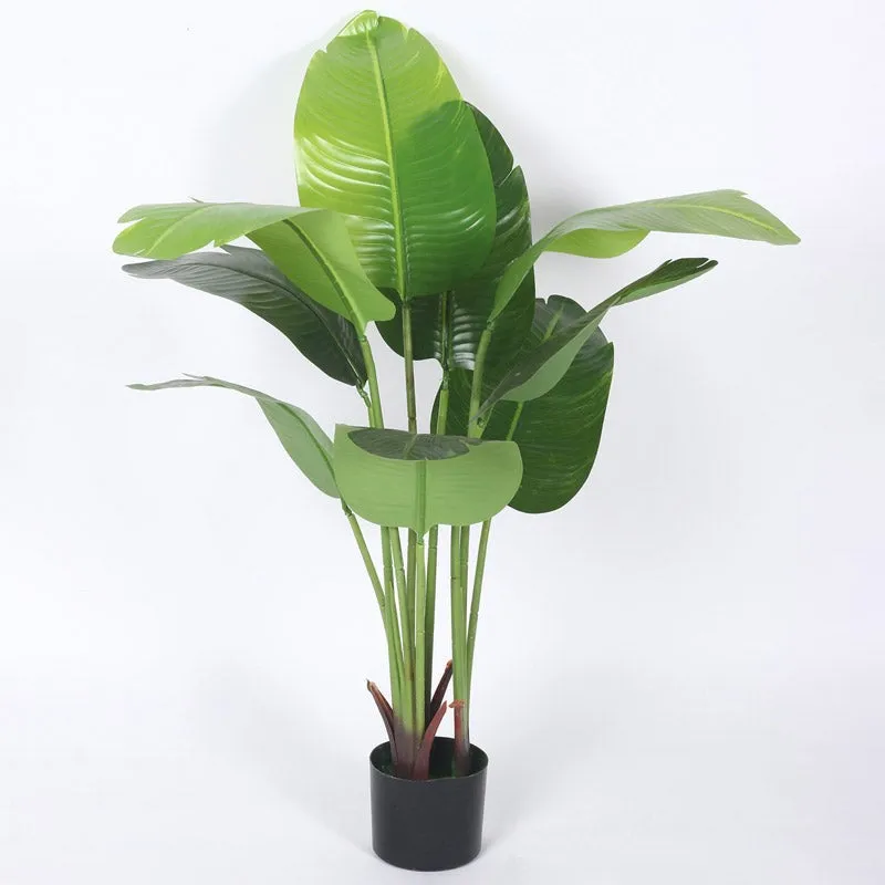 Faux Realtouch Bird of Paradise Plant With Black Plastic Pot - 3.9 Feet media 5