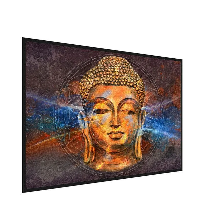 Buddha Canvas Wall Painting   - Black Frame media 3