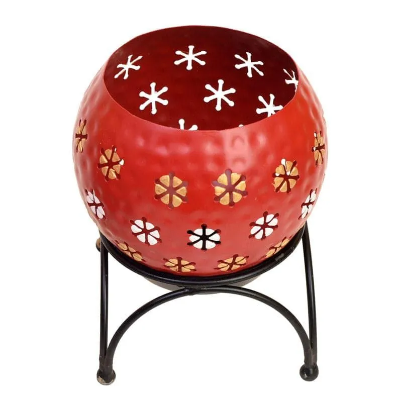 Nahusha Tealight Candle Holder (Red) - Set Of Two media 4