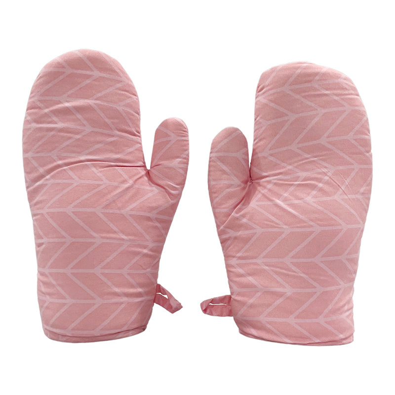Swayam Chevron Grip Kitchen Gloves (Pink) - Set Of Two media 5