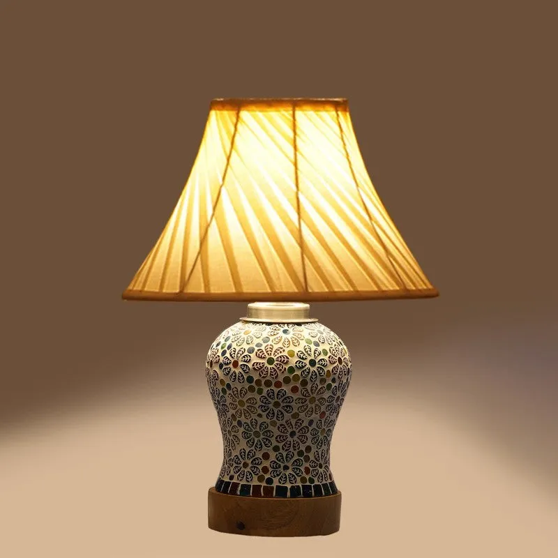 Santora I Pleated Wooden Table Lamp - Multicolor media 7