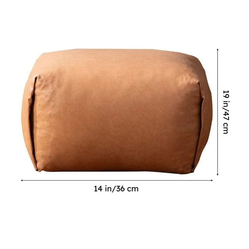 Simple Geometry Pouffe (Brown) - Set Of Two media 7