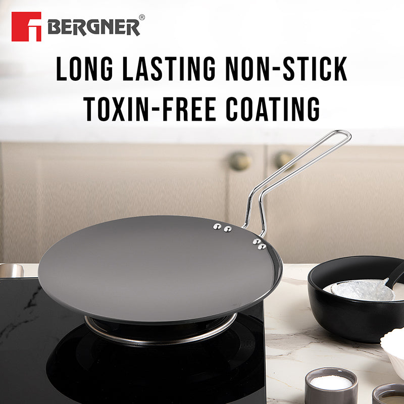 Bergner Dura Shield Hard Anodised Roti Tawa - 28 cm media 3