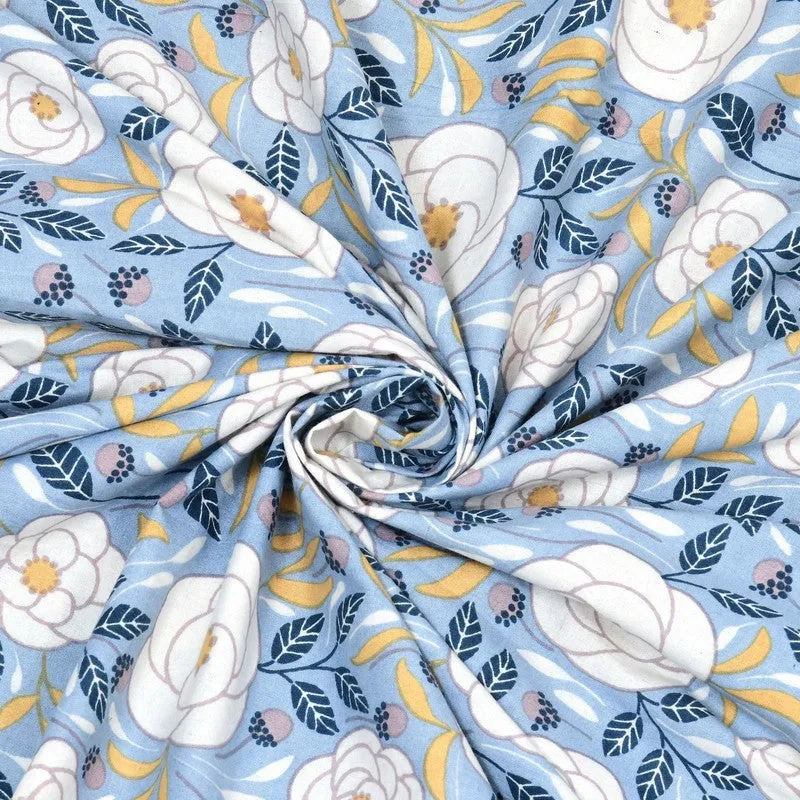 Loomva Cotton Bedsheet (Blue,Green) - 240 TC media 6